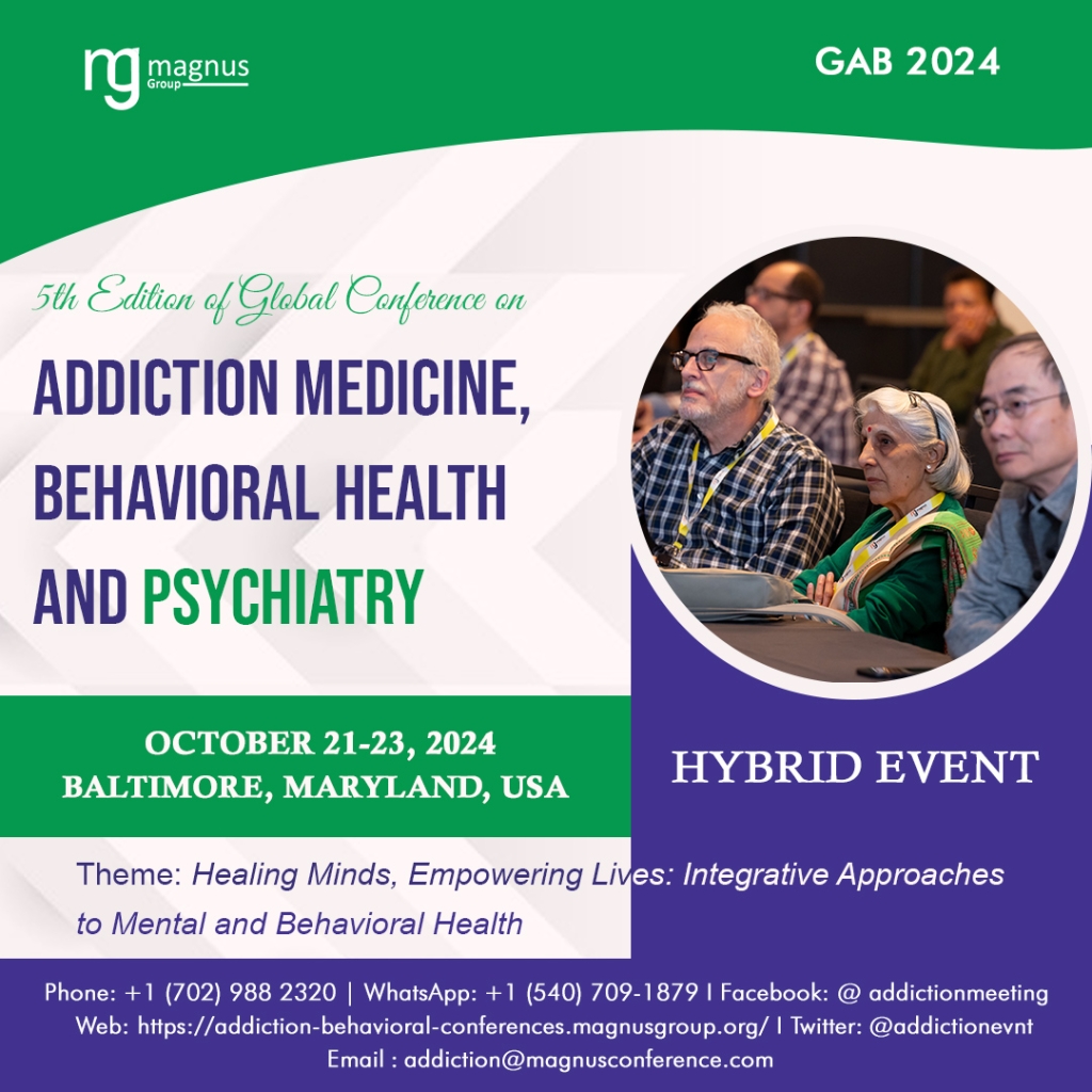 5th Edition Of Global Conference On Addiction Medicine, Behavioral ...